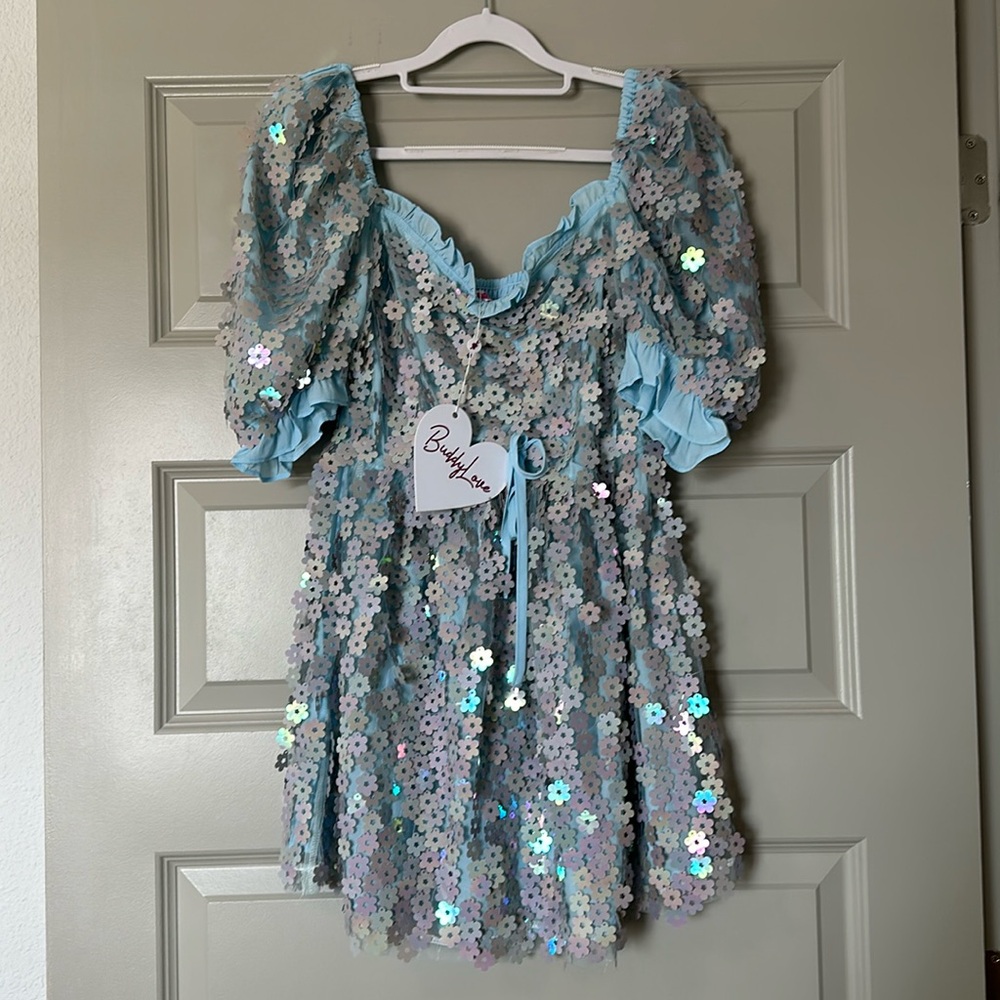 PUFF SLEEVE MINI DRESS
